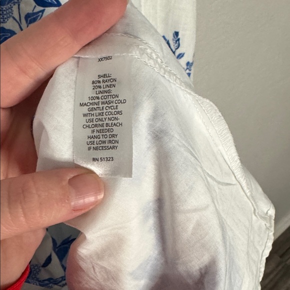 NEW Halogen Blue Sleeveless Floral Print Midi Dress Sz XL Vacation Summer Spring - Picture 10 of 10